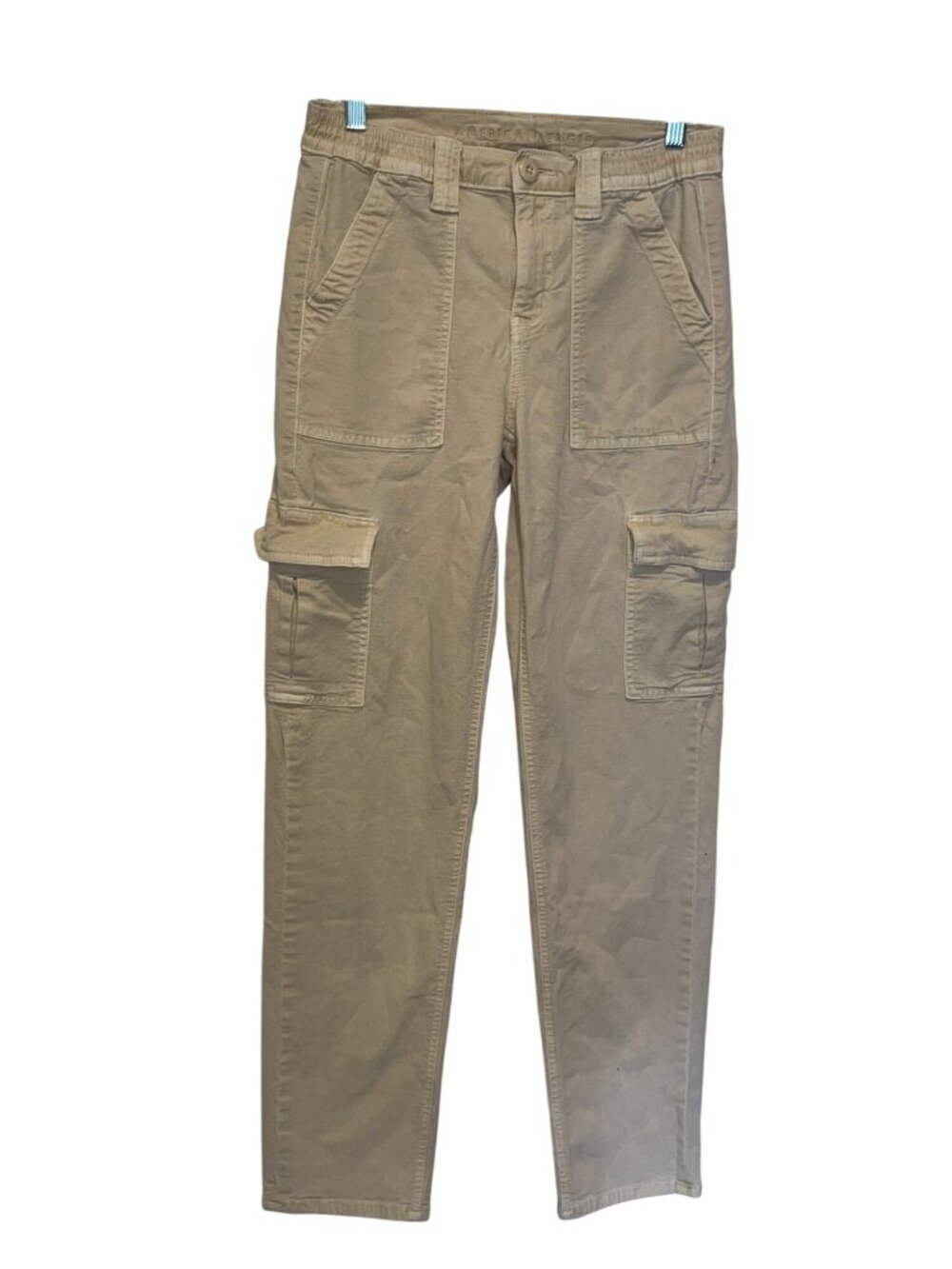 American Eagle Khaki Cargo Pants M Womens Stretch Cotto Size
